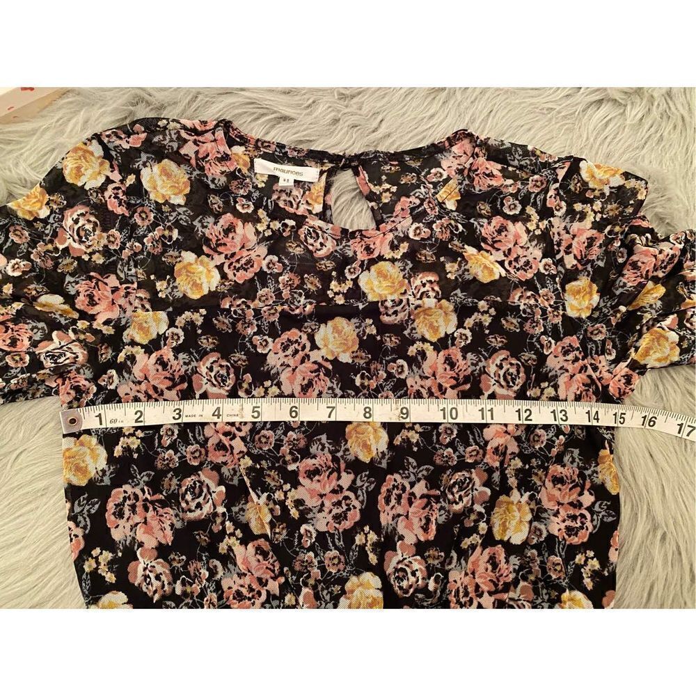 Floral Mesh Midi Dress size xs - Picture 6 of 9